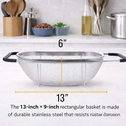 Hindlimbs® Stainless Steel Expandable Strainer Basket
