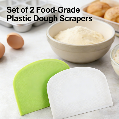 Hindlimbs® Set of 2 Food-Grade Plastic Dough Scrapers