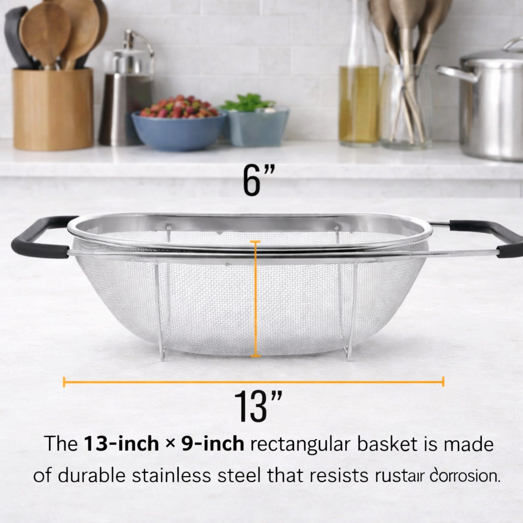 Hindlimbs® Stainless Steel Expandable Strainer Basket